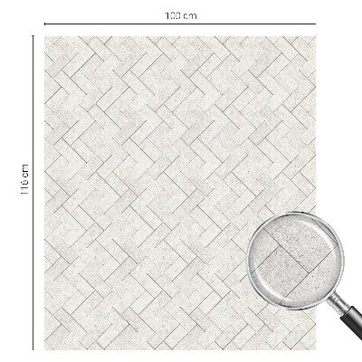 Dekorationsfolie til vindue mod indkig Sildebensmotiv