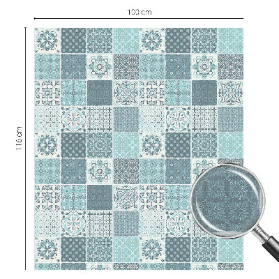 Vinduesfolie mod indkig med glasmaleri Boho fliser