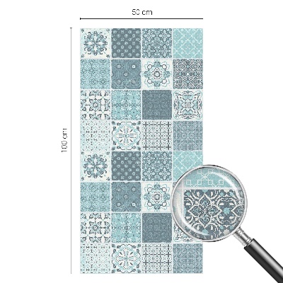 Vinduesfolie mod indkig med glasmaleri Boho fliser