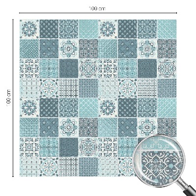 Vinduesfolie mod indkig med glasmaleri Boho fliser