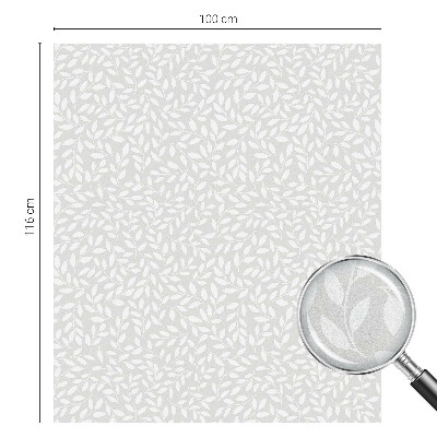 Dekorationsfolie til vindue mod indkig Bladmønster