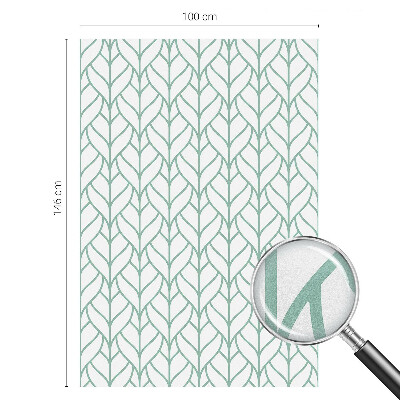 Mælkehvid vinduesfolie med motiv Plantesymmetri