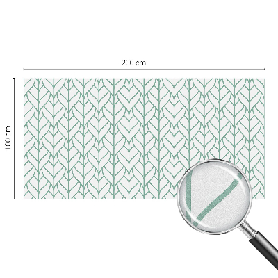 Mælkehvid vinduesfolie med motiv Plantesymmetri