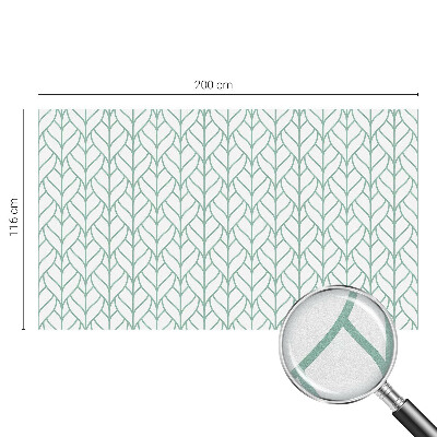 Mælkehvid vinduesfolie med motiv Plantesymmetri