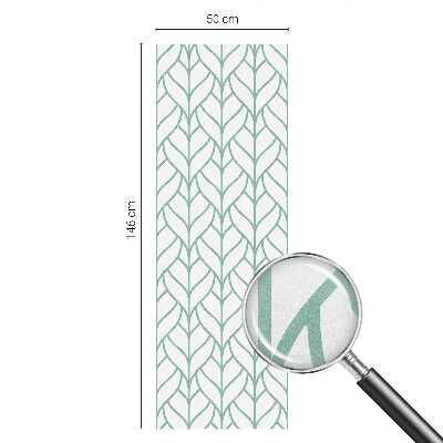 Mælkehvid vinduesfolie med motiv Plantesymmetri