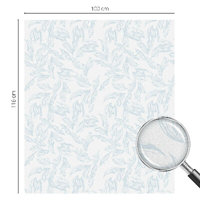 Mælkehvid vinduesfolie med motiv Æteriske blade