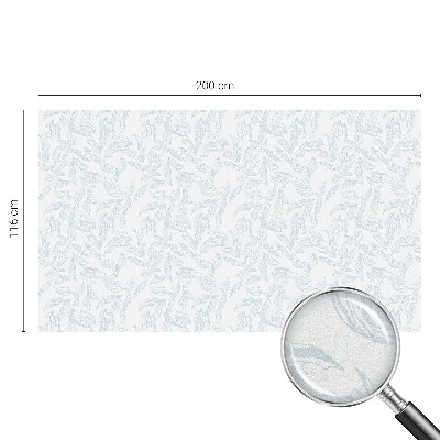 Mælkehvid vinduesfolie med motiv Æteriske blade