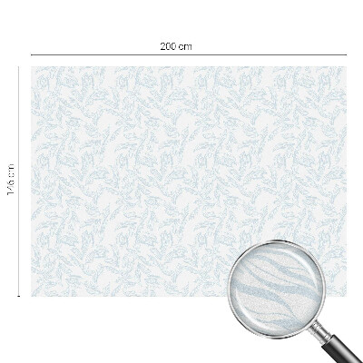 Mælkehvid vinduesfolie med motiv Æteriske blade