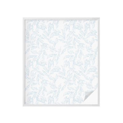 Mælkehvid vinduesfolie med motiv Æteriske blade