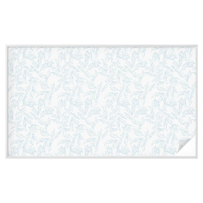 Mælkehvid vinduesfolie med motiv Æteriske blade