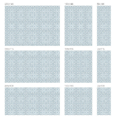 Dekorationsfolie til vindue mod indkig Blå ornamenter