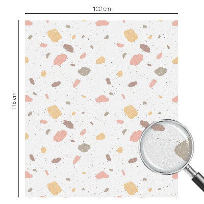 Vinduesfolie med mønster til afskærmning Abstrakt terrazzo