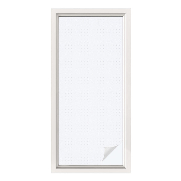 Mælkehvid vinduesfolie med motiv Mindre punkter