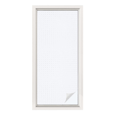 Mælkehvid vinduesfolie med motiv Mindre punkter