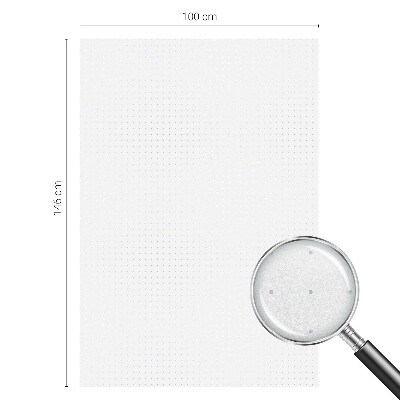 Mælkehvid vinduesfolie med motiv Mindre punkter