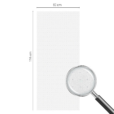 Mælkehvid vinduesfolie med motiv Mindre punkter