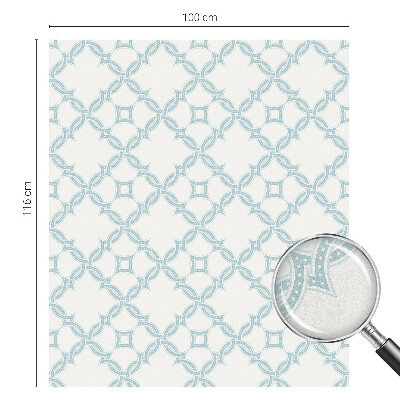 Dekorationsfolie til vindue mod indkig Blå geometri