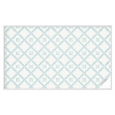 Dekorationsfolie til vindue mod indkig Blå geometri