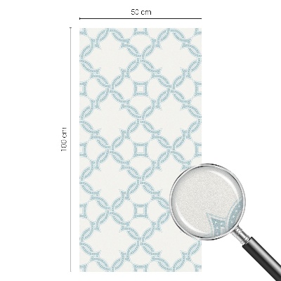 Dekorationsfolie til vindue mod indkig Blå geometri