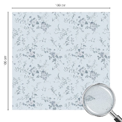 Vinduesfolie med mønster til afskærmning Diskrete blomster