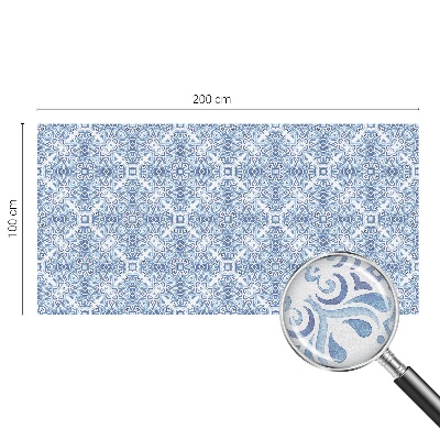 Dekorationsfolie til vindue mod indkig Blå fliser