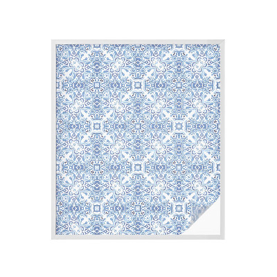 Dekorationsfolie til vindue mod indkig Blå fliser