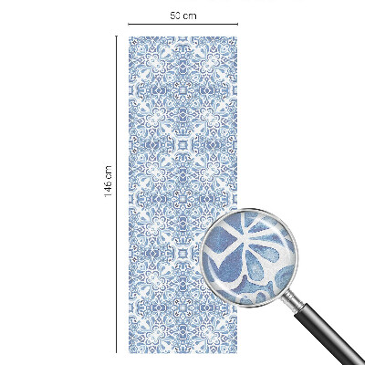 Dekorationsfolie til vindue mod indkig Blå fliser