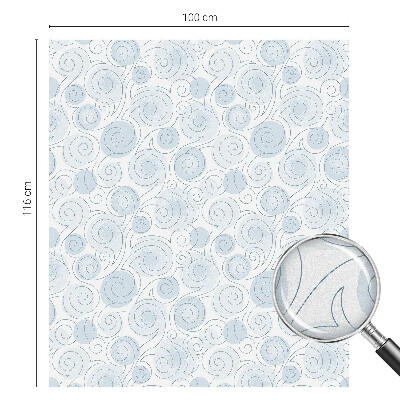 Mælkehvid vinduesfolie med motiv Spiralmønstre
