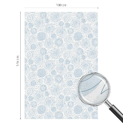 Mælkehvid vinduesfolie med motiv Spiralmønstre