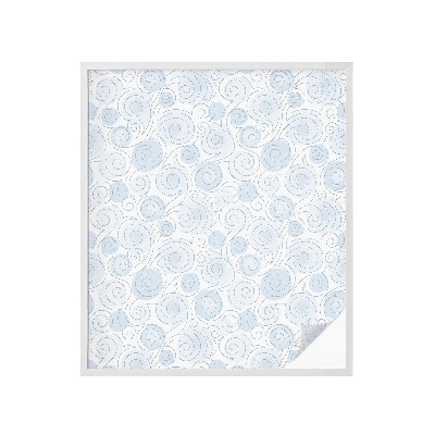 Mælkehvid vinduesfolie med motiv Spiralmønstre