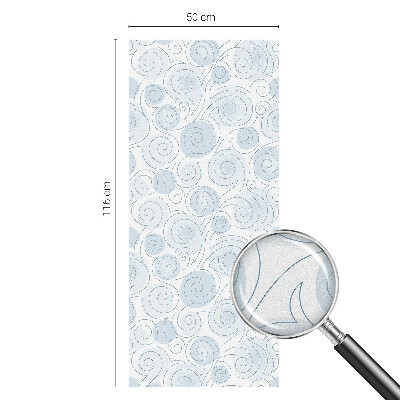 Mælkehvid vinduesfolie med motiv Spiralmønstre