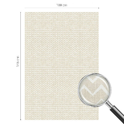 Dekorationsfolie til vindue mod indkig Beige zigzag