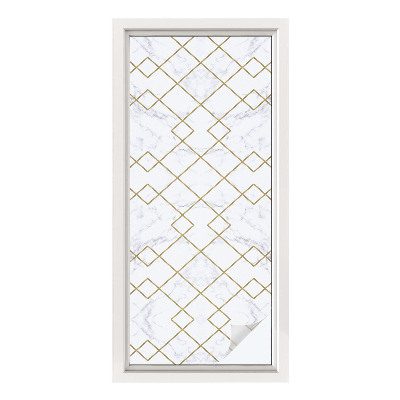 Vinduesfolie mod indkig med glasmaleri Geometriske linjer