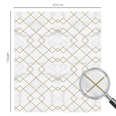 Vinduesfolie mod indkig med glasmaleri Geometriske linjer