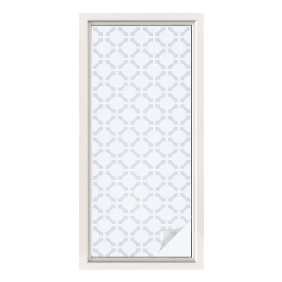 Vinduesfolie med mønster til afskærmning Geometrisk elegance