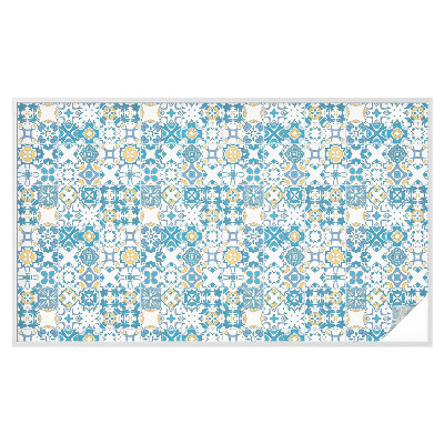 Mælkehvid vinduesfolie med motiv Mosaikmønstre