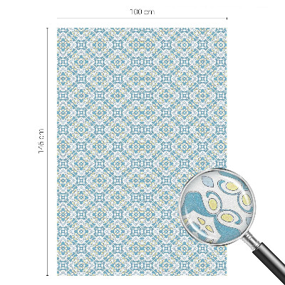 Vinduesfolie mod indkig med glasmaleri Geometriske rosetter