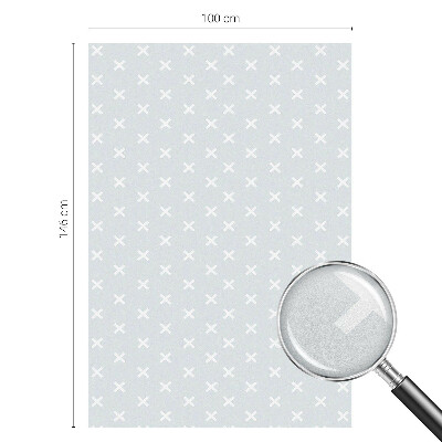 Mælkehvid vinduesfolie med motiv Delikate kryds