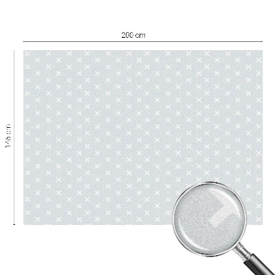 Mælkehvid vinduesfolie med motiv Delikate kryds