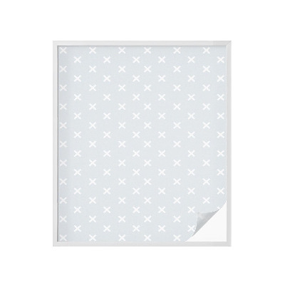 Mælkehvid vinduesfolie med motiv Delikate kryds