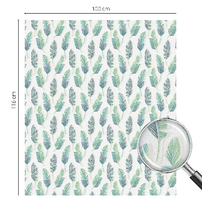 Dekorationsfolie til vindue mod indkig Tropiske blade