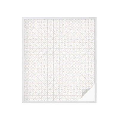 Mælkehvid vinduesfolie med motiv Geometriske mønstre