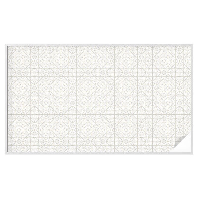 Mælkehvid vinduesfolie med motiv Geometriske mønstre