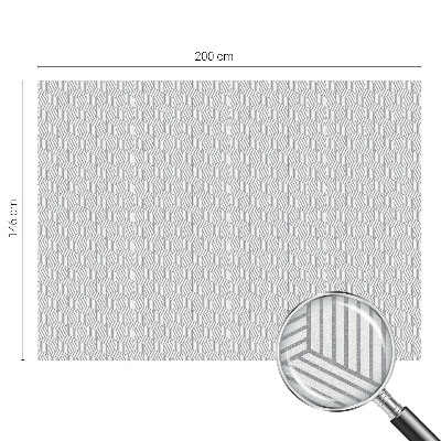 Mælkehvid vinduesfolie med motiv Sekskantede faste stoffer