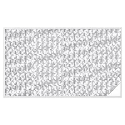 Mælkehvid vinduesfolie med motiv Sekskantede faste stoffer