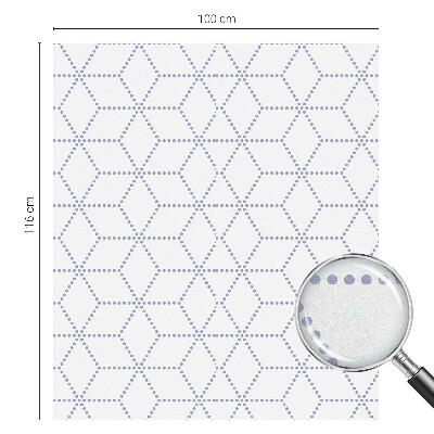 Vinduesfolie mod indkig med glasmaleri Lilla romber