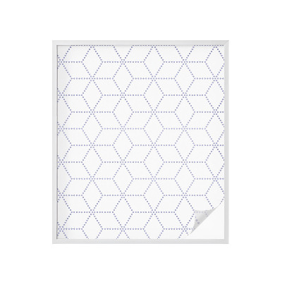 Vinduesfolie mod indkig med glasmaleri Lilla romber