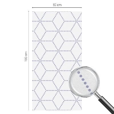 Vinduesfolie mod indkig med glasmaleri Lilla romber