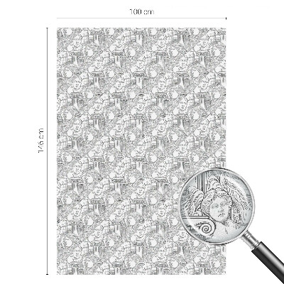 Mælkehvid vinduesfolie med motiv Klassiske portrætter