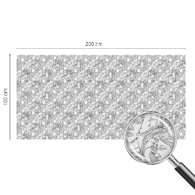 Mælkehvid vinduesfolie med motiv Klassiske portrætter